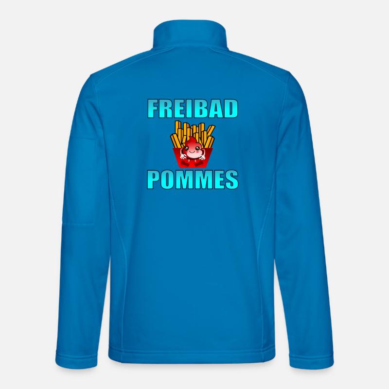 FREIBAD POMMES - SCHWIMMEN - Unisex Softshelljacke - Lichtblau