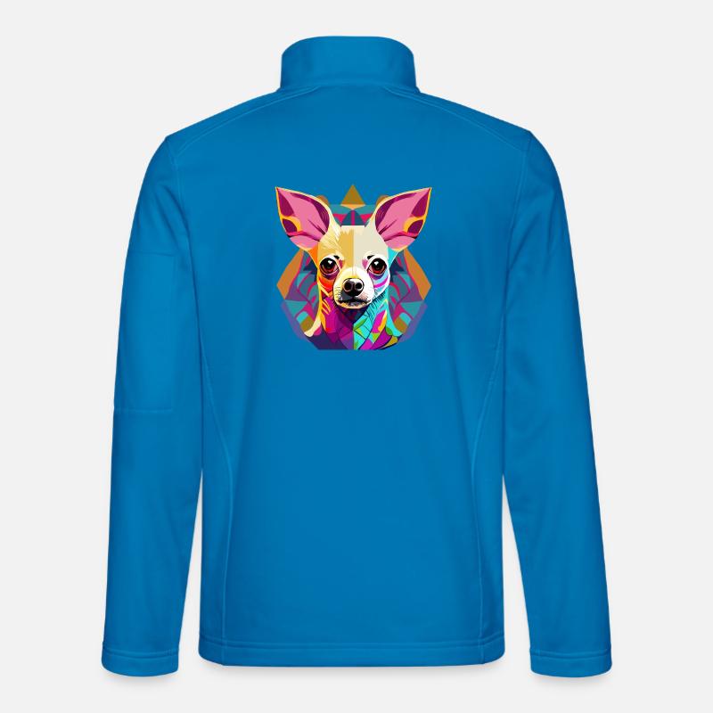 Farbenfrohe Chihuahua Illustration Unisex Softshelljacke