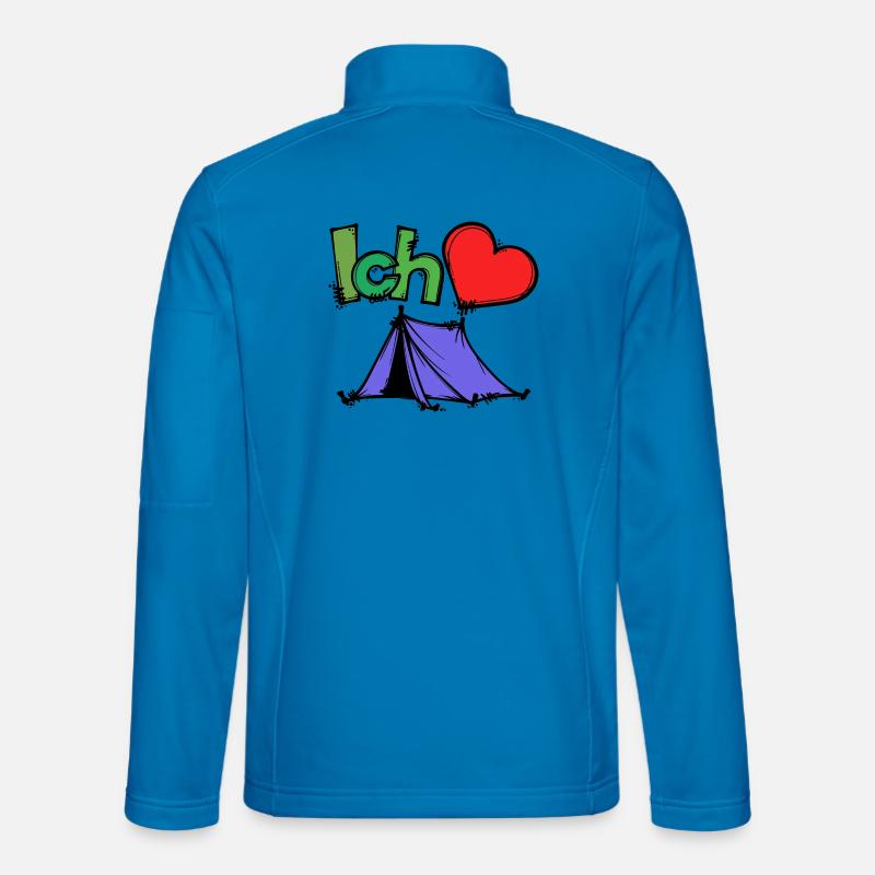 Tentes Camping Camper Déclaration Wanderlust Heart Veste en tissu softshell Unisexe