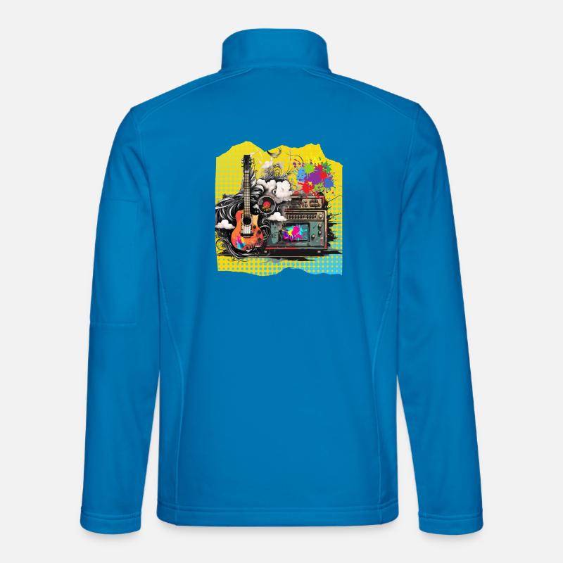 Pop Art Popmusik - Unisex Softshelljacke - Lichtblau
