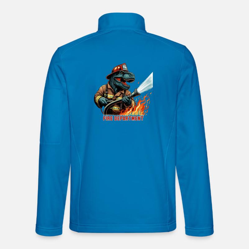 Pompier T-Rex cadeau - Veste en tissu softshell Unisexe - bleu clair