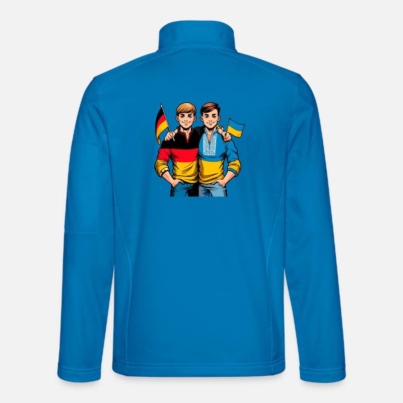 Deutsch Ukrainische Freundschaft - Unisex Softshelljacke - Lichtblau