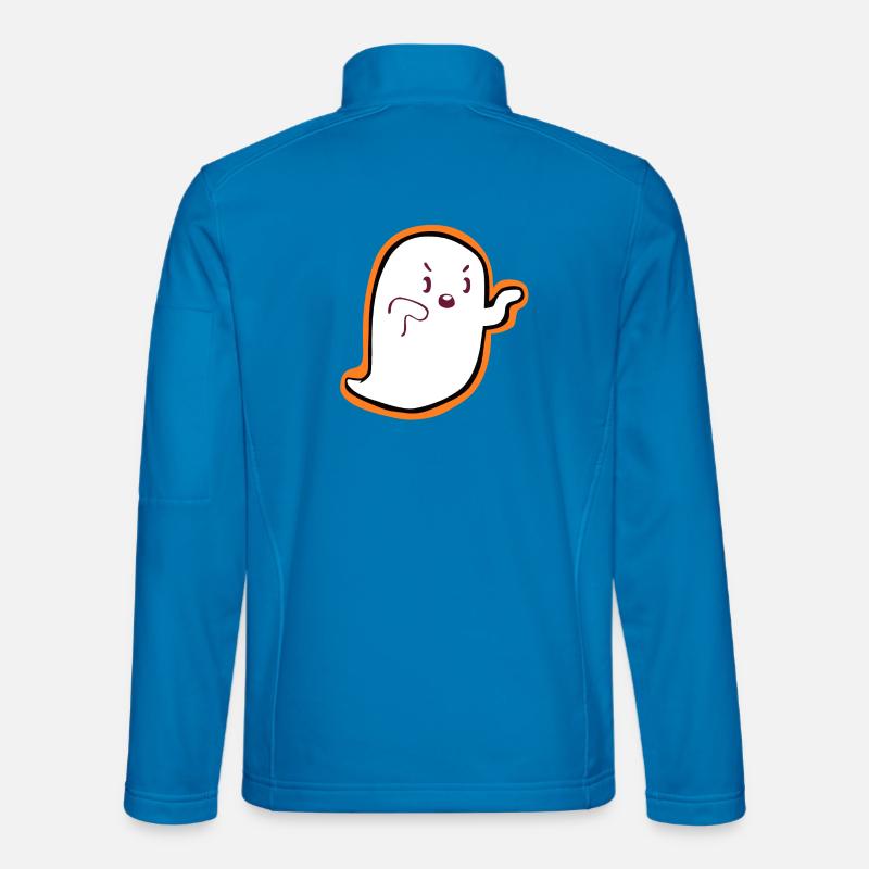 Kawaii Ghost – Cute Halloween Design - Unisex Softshell Jacket - light blue