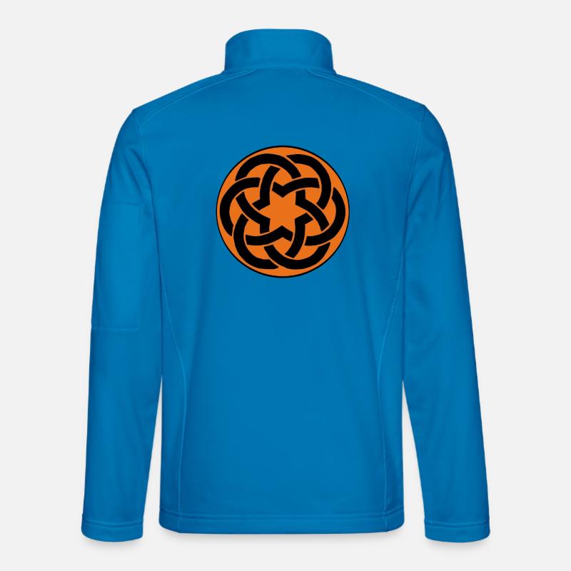 étoile celte orange - Veste en tissu softshell Unisexe - bleu clair