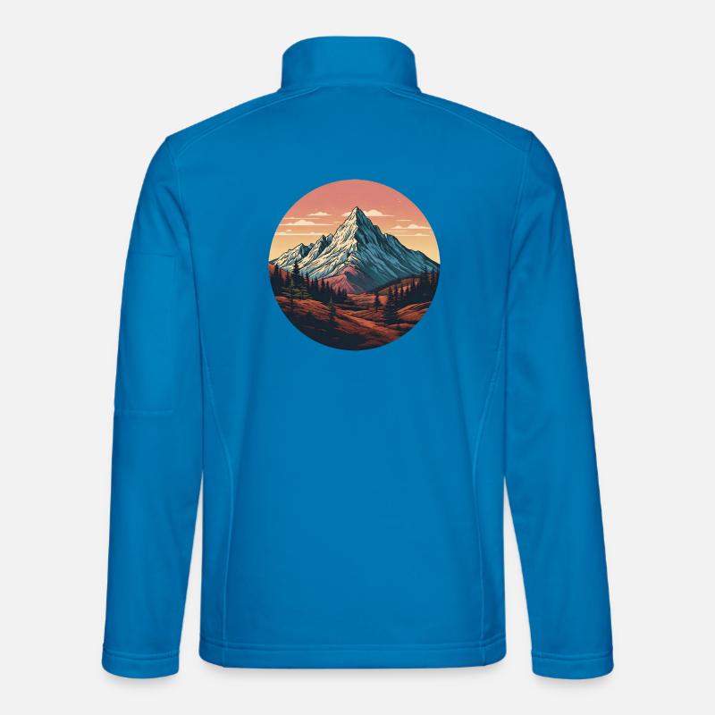 Landschaft Wald von Monagne - Unisex Softshelljacke - Lichtblau