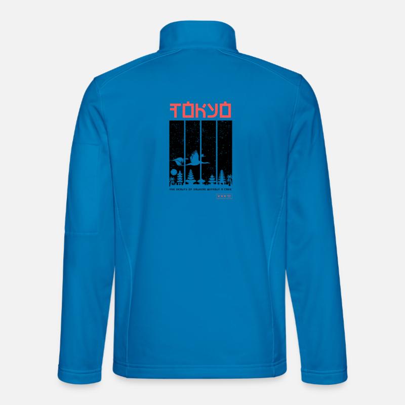 Tokyo – Minimalist Japanese Design - Unisex Softshell Jacket - light blue
