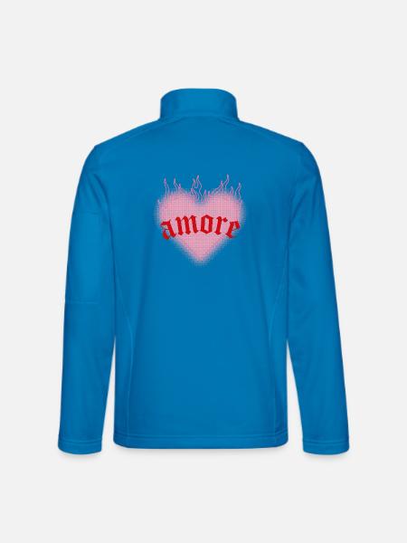 Burning love - Unisex Softshell Jacket - light blue