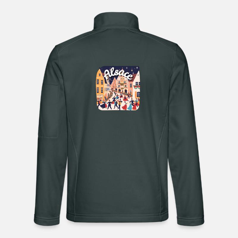 Alsace festive dance village Unisex Softshell Jacket