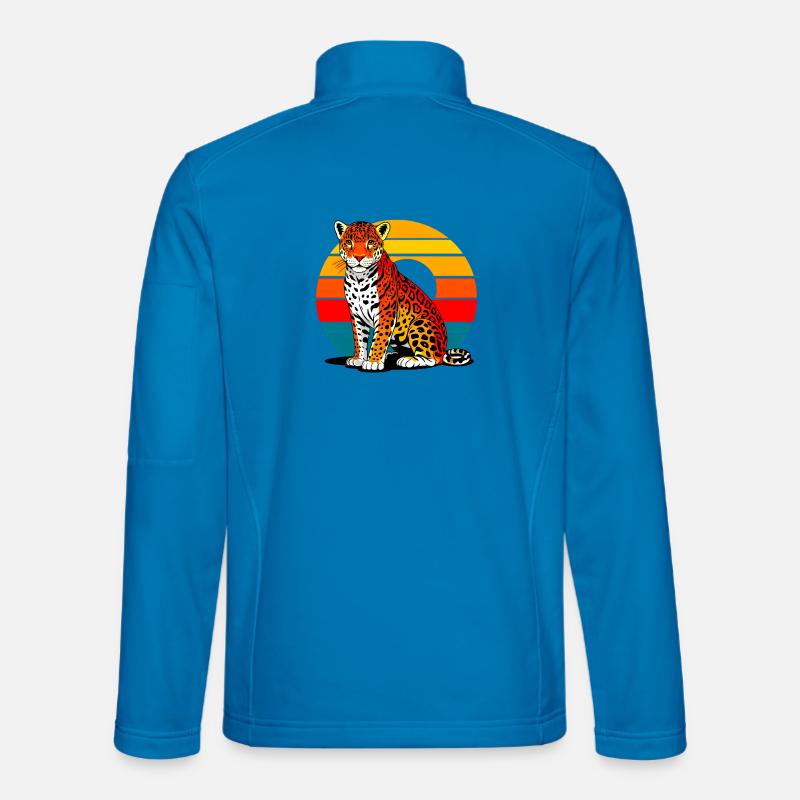 Jaguar on the beach - Unisex Softshell Jacket - light blue