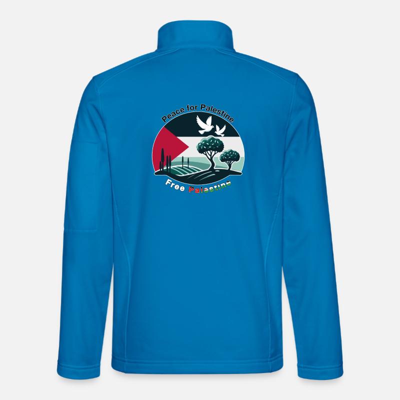 Peace for Palestine - Unisex Softshell Jacket - light blue