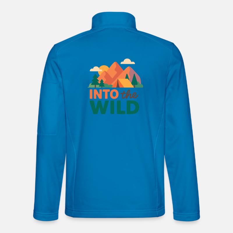 Mountains and forest wilderness - Unisex Softshell Jacket - light blue