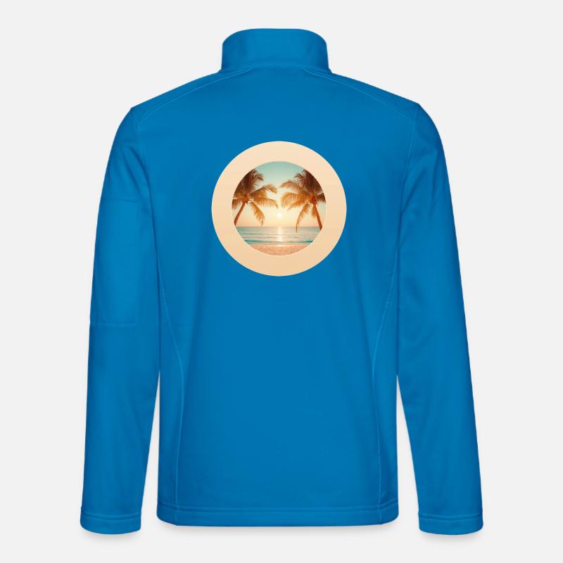 Sunset on the palm beach - Unisex Softshell Jacket - light blue