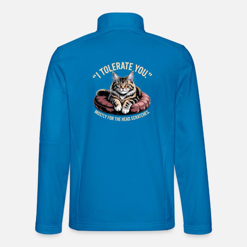 Kopf Kratzer Katze - Unisex Softshelljacke - Lichtblau