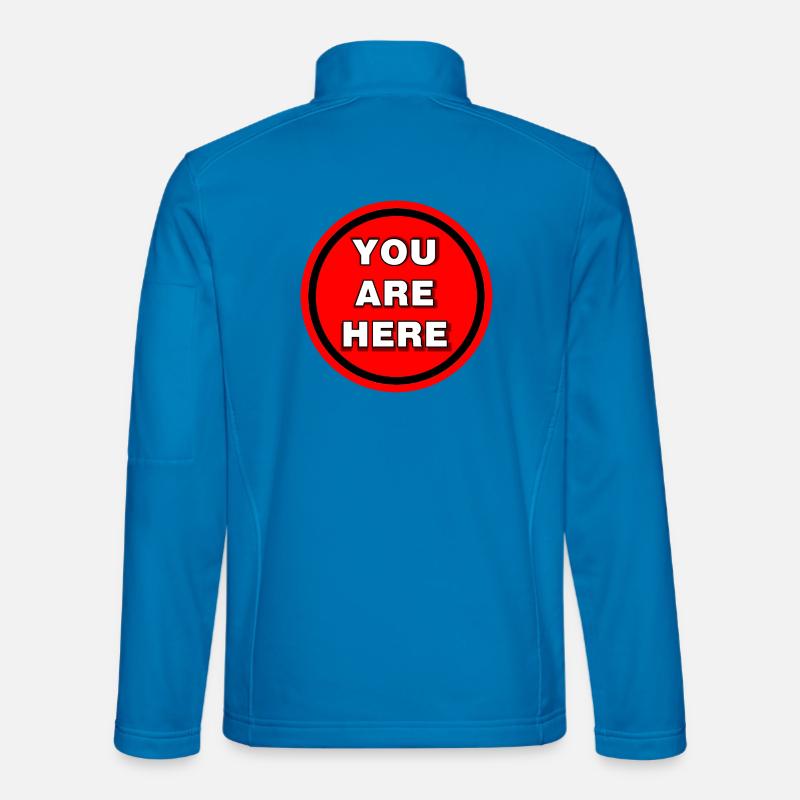 Sie sind hier - Unisex Softshelljacke - Lichtblau