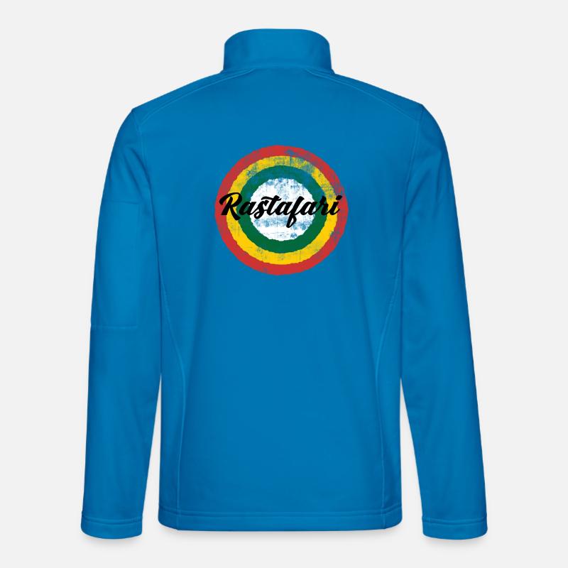 Conception de la roue chromatique rastafari Veste en tissu softshell Unisexe