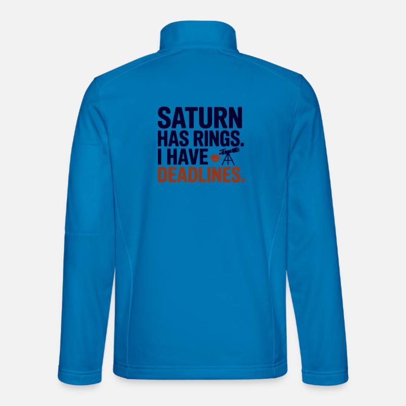Saturn Ringe Ich habe Deadlines - Unisex Softshelljacke - Lichtblau