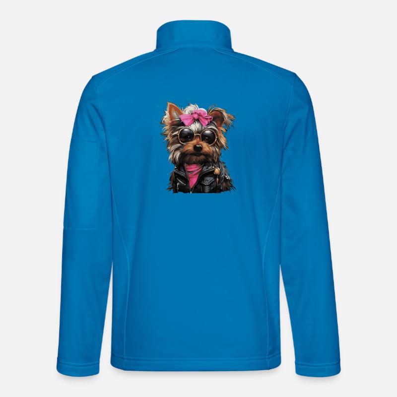 Coole Yorkshire Terrier Lady - Unisex Softshelljacke - Lichtblau