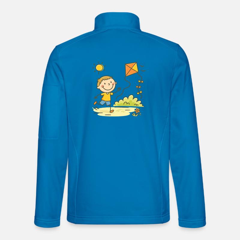 Sunny Day Kite Joy Kid - Unisex Softshelljacke - Lichtblau
