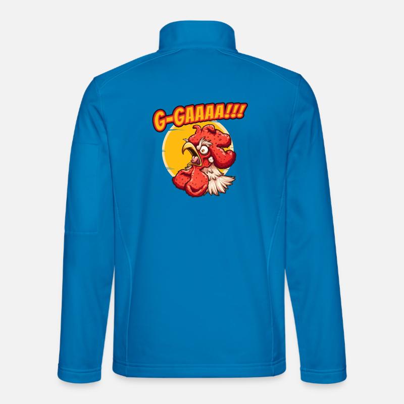 Verrückter schreiender Hahn G-Gaaaa Unisex Softshelljacke