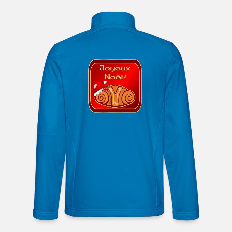 Frohe Weihnachten Croissants - Unisex Softshelljacke - Lichtblau