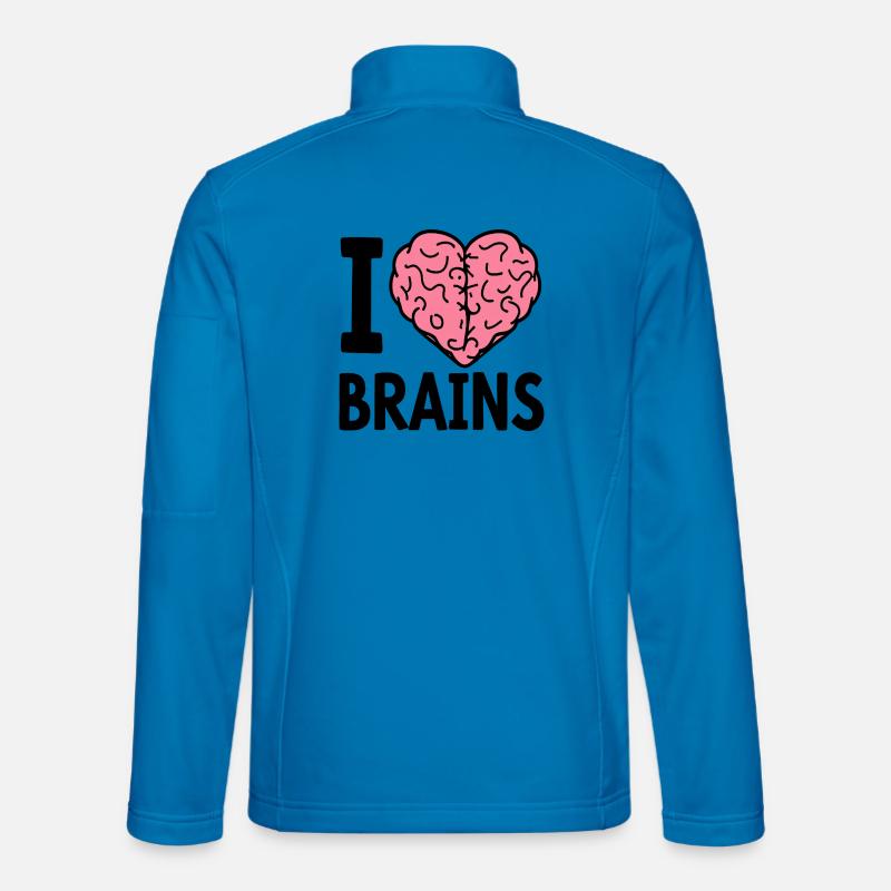 I Love Brains Zombie Saying - Unisex Softshell Jacket - light blue