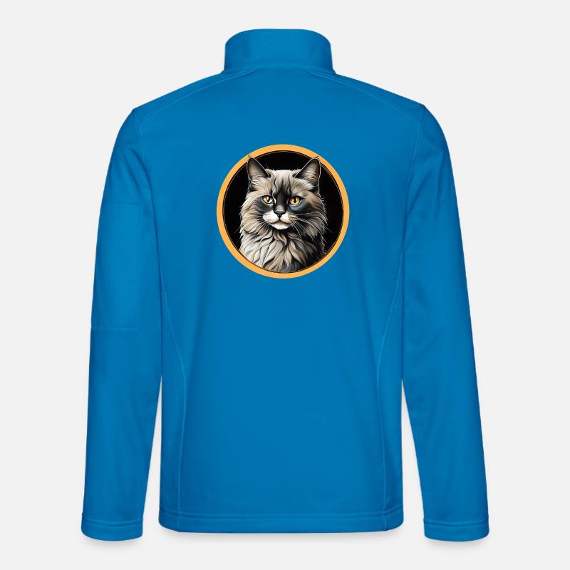 Ragdoll Cat Portrait - Unisex Softshell Jacket - light blue