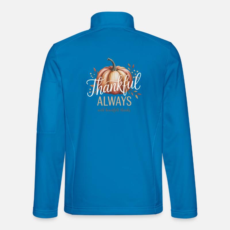 Autumn Pumpkin Grateful Always Design Unisex Softshell Jacket