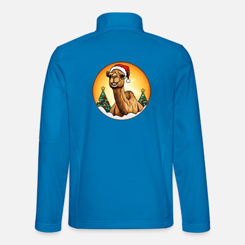 Kamele Weihnachten / Weihnachtsmann Kamel - Unisex Softshelljacke - Lichtblau