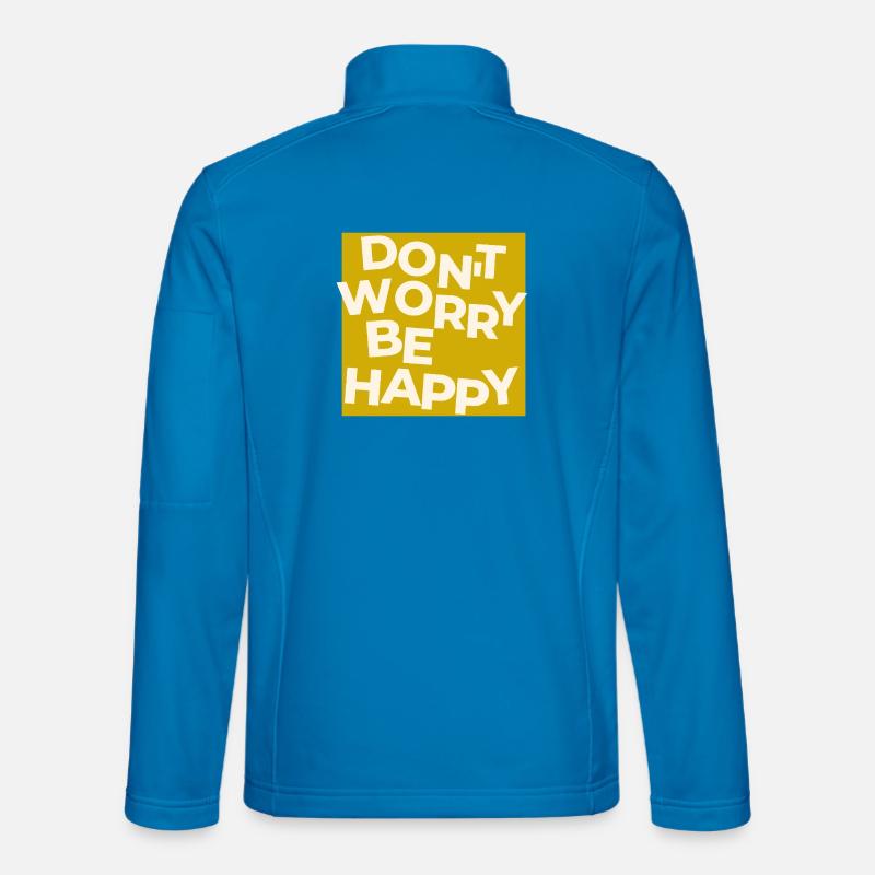 Dont Worry Be Happy - Unisex Softshelljacke - Lichtblau