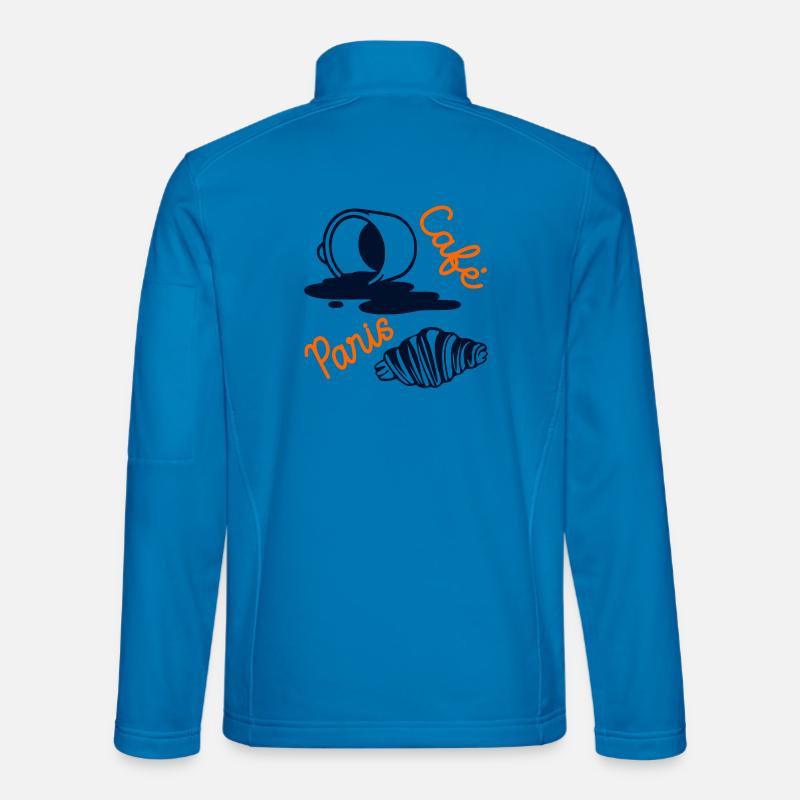 Croissant Coffee Paris - Unisex Softshell Jacket - light blue