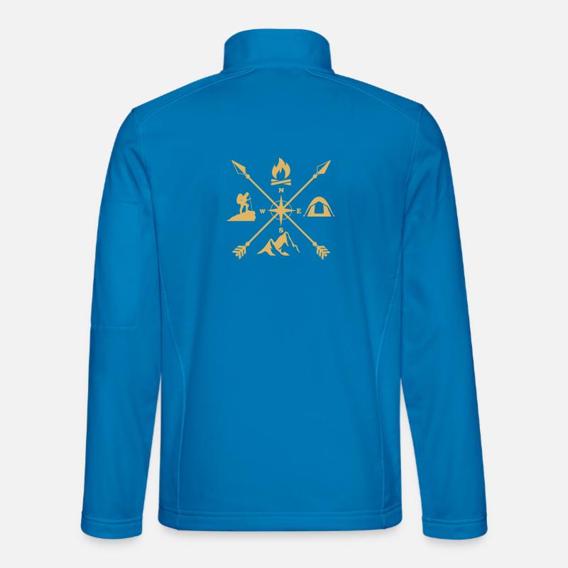 Mountains and compass for hiking - Unisex Softshell Jacket - light blue