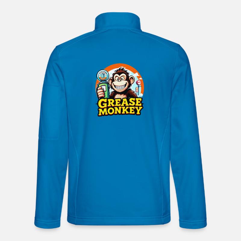 GreaseMonkey Retro-Kraftstoffpumpe - Unisex Softshelljacke - Lichtblau
