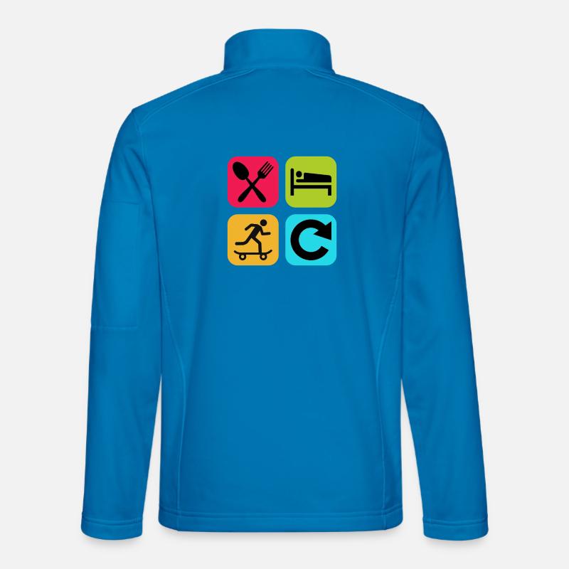 Eat Sleep Skate Repeat Funny Quote Board Unisex Softshell Jacket