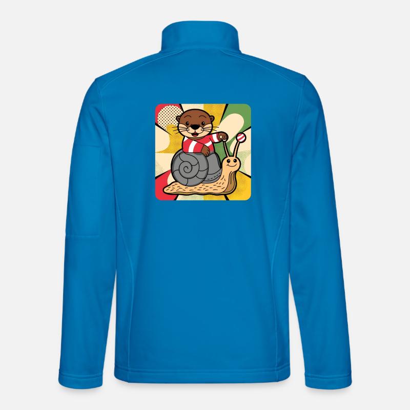 Otters on a snail tour - Unisex Softshell Jacket - light blue