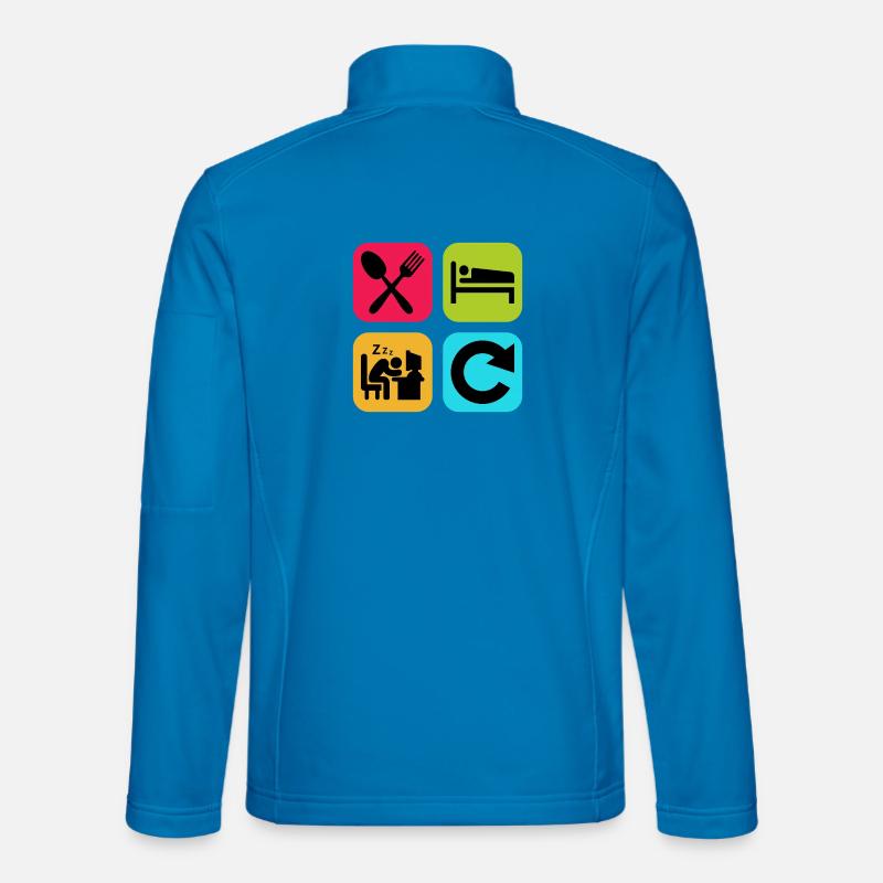 Eat Sleep Work Repeat Funny Quote Job Unisex Softshell Jacket