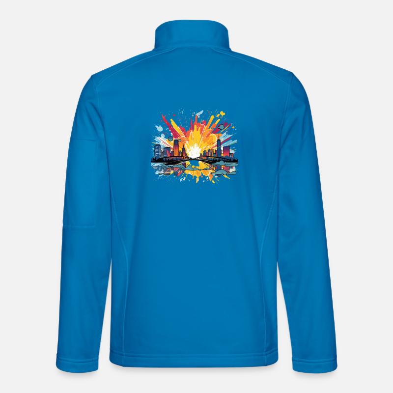 Stadtfeuerwerk Skyline Spritz Unisex Softshelljacke