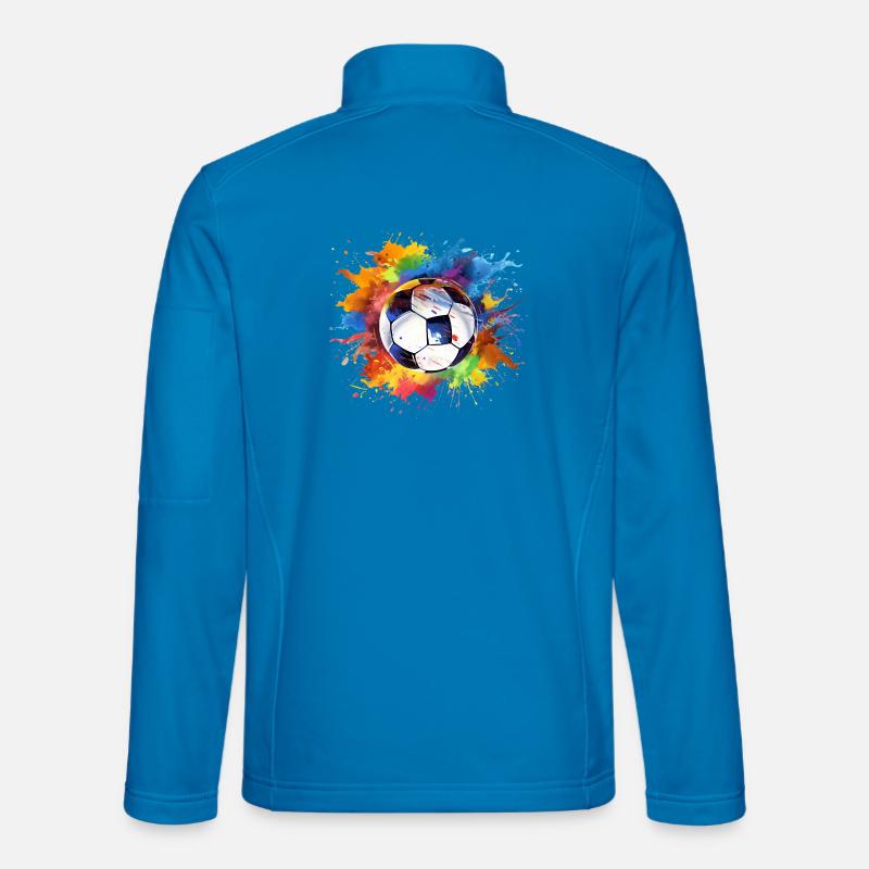 Fußball Ball Aquarell - Unisex Softshelljacke - Lichtblau