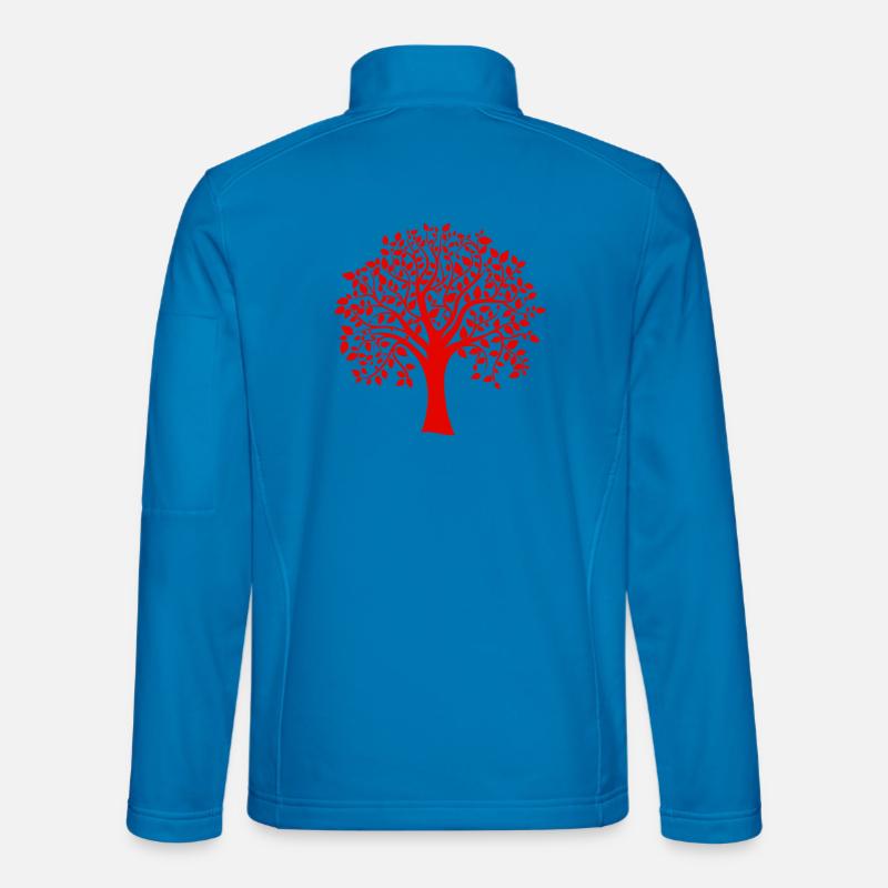 Base Red Jumbo Tree Print Silhouette Unisex Softshell Jacket