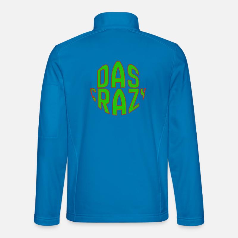 The Crazy Green Comic Font Design - Unisex Softshell Jacket - light blue