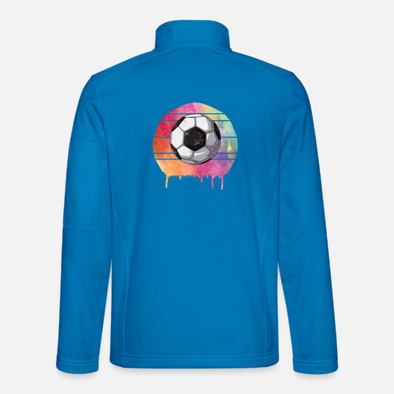 Fußball Ball - Unisex Softshelljacke - Lichtblau