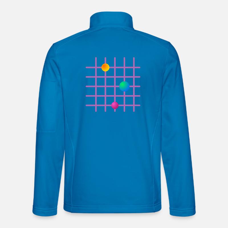 Grille de billes colorées dans la conception de la grille Veste en tissu softshell Unisexe