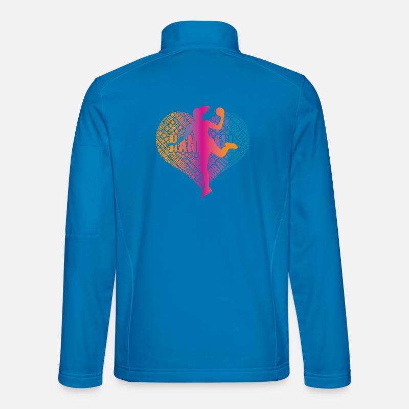 Handball Spielerin Herz - Unisex Softshelljacke - Lichtblau