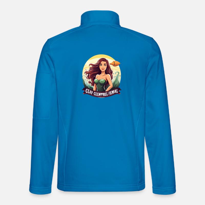 Meeresheldin Mermaid am Abend - Unisex Softshelljacke - Lichtblau