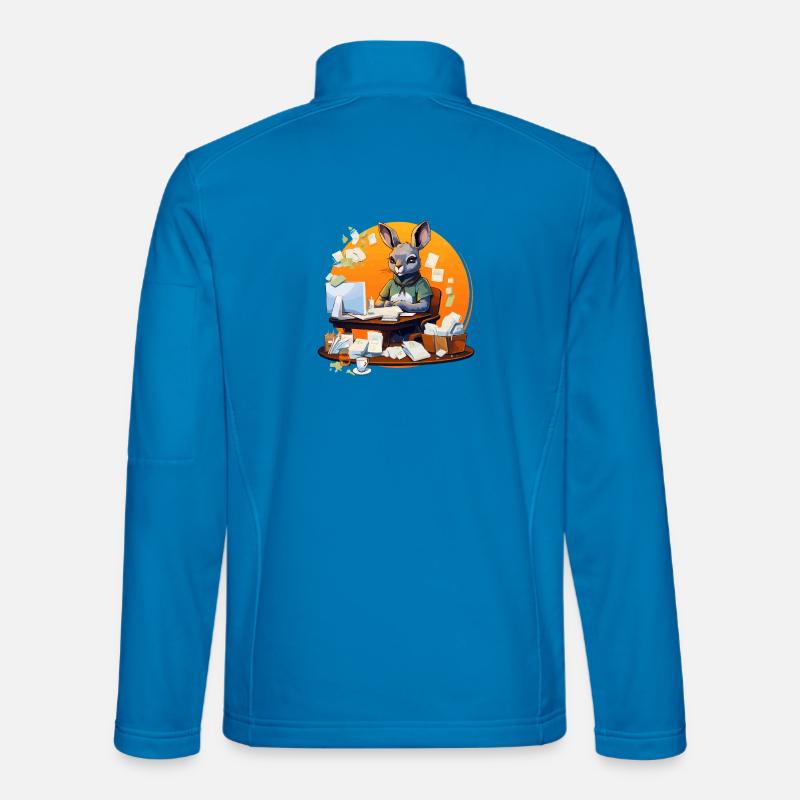 Lapin de bureau dans le chaos du papier Veste en tissu softshell Unisexe