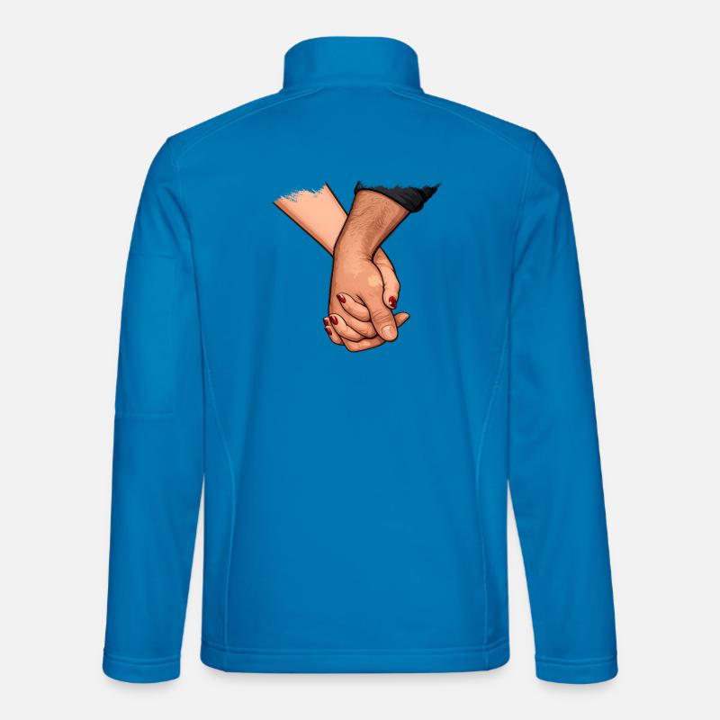 Holding hands Connected closeness - Unisex Softshell Jacket - light blue