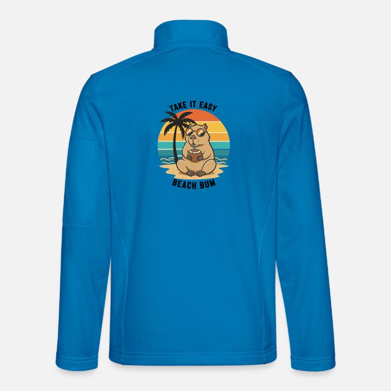 Capybara Beach Bum Take It Easy - Unisex Softshell Jacket - light blue