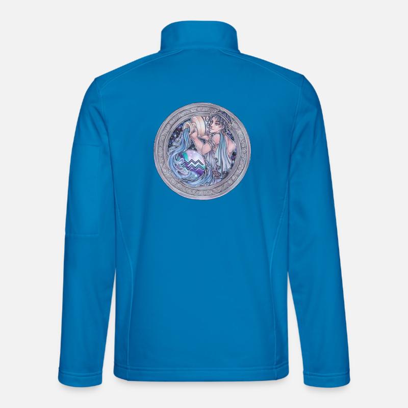 Zodiac Sign Sternzeichen Wassermann Aquarius - Unisex Softshell Jacket - light blue