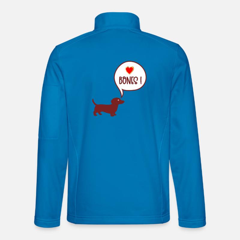 Kau-Knochen-Dackel - Unisex Softshelljacke - Lichtblau