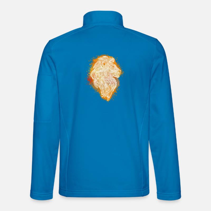 Zentangle Lion - Unisex Softshell Jacket - light blue