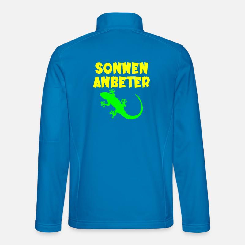Sonnenanbeter Eidechse - Sommer Sonne - Unisex Softshelljacke - Lichtblau